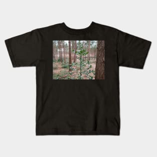 Holly Leaf tree with big trees in the background Kids T-Shirt